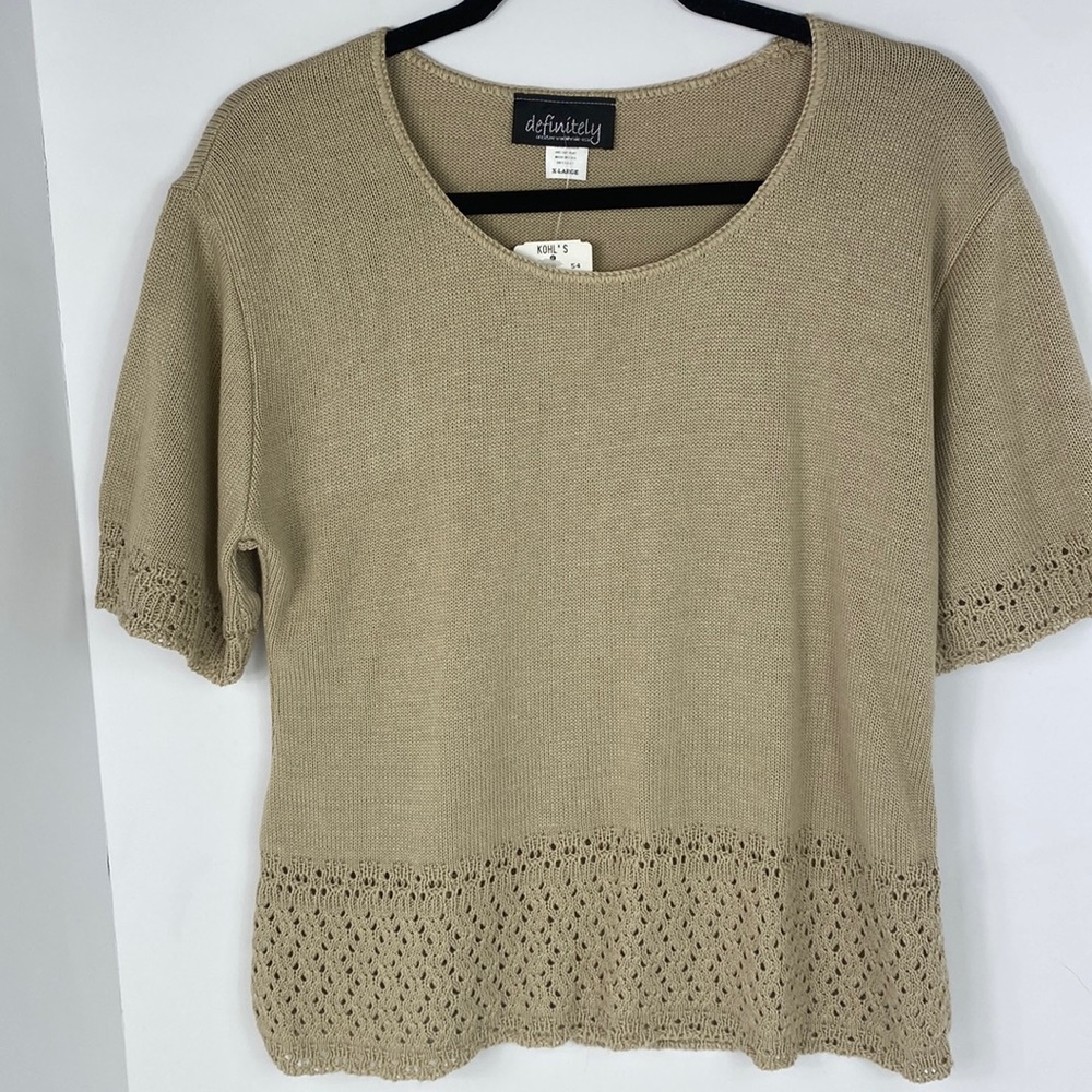 DEFINITELY  SWEATER NWT X LARGE MADE IN USA KOHL’S BRAND